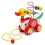Wooden Duck Pull Toy for Toddlers, Colorful Interactive Pull Along with Bright Durable Finish 1