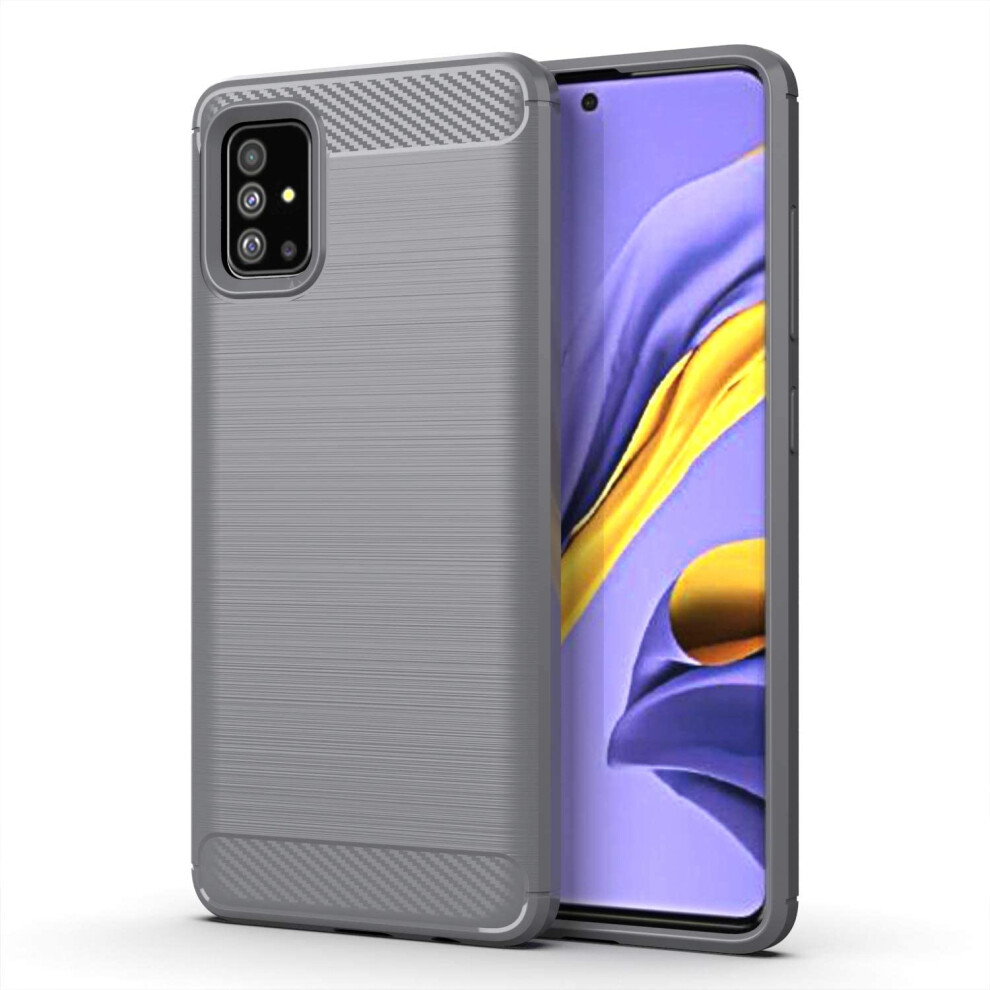 Slim Soft Tpu Antifingerprint Nonslip Brushed Cover For Samsung Galaxy A51 Gray 9073542371243