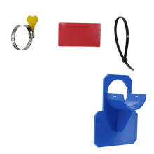 Soporte para Tubería de Piscina, Utilizado para Fijar Tuberías de 30-38 mm y Soportar la Salida de Agua Sobre el Suelo, Fijado con Cuerdas Azules