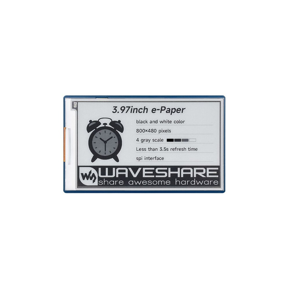 Waveshare 3.97Inch E-Paper Display Hat 800X480 Black/White Spi Interface Low Power For Raspberry Pi/Jetson //Stm3 A 6033805478846