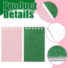 24 Blocos de Notas Rosa e Verde, A Granel, Lembrancinhas de Festa Mágicas, Capa Brilhante, Cadernos Espirais