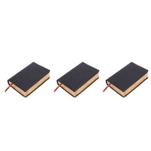 3X Jahrgang Dickes Papier Notizbuch Notizblock PU + Papier Bibel Tagebuch Buch Zeitschriften Agenda Planer Schule BÜRo Schreibwaren Schwarz + Gold
