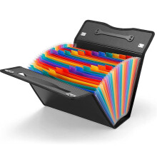 2X 24 Taschen Erweiterbarer Dateiordner Akkordeon Datei Organizer, Dokumenten Eingangs Organizer Aus Kunststoff für Unternehmen, Büro