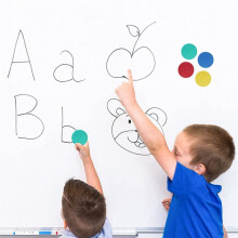 32 Pack Dry Erase Erasers Magnetic Whiteboard Erasers Chalkboard Cleaners Dry Erasers Wiper (4 Colors, 2 x 2 Inch)