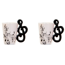 2X Novelty Note Handle Free Spectrum Coffee Milk Tea Cup Personality Mug Unique Musical Instrument Gift Cup