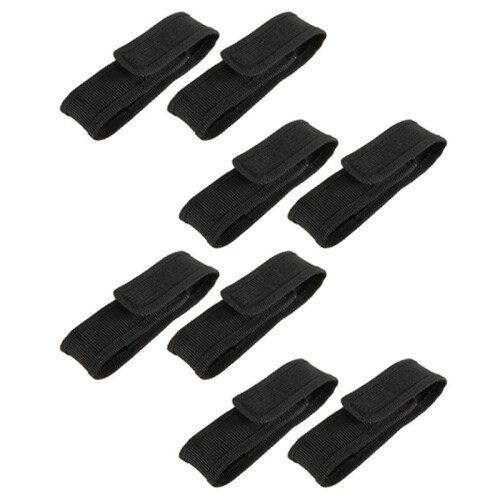 8 x Bolsa 13cm Nilon Negro para LED Linterna