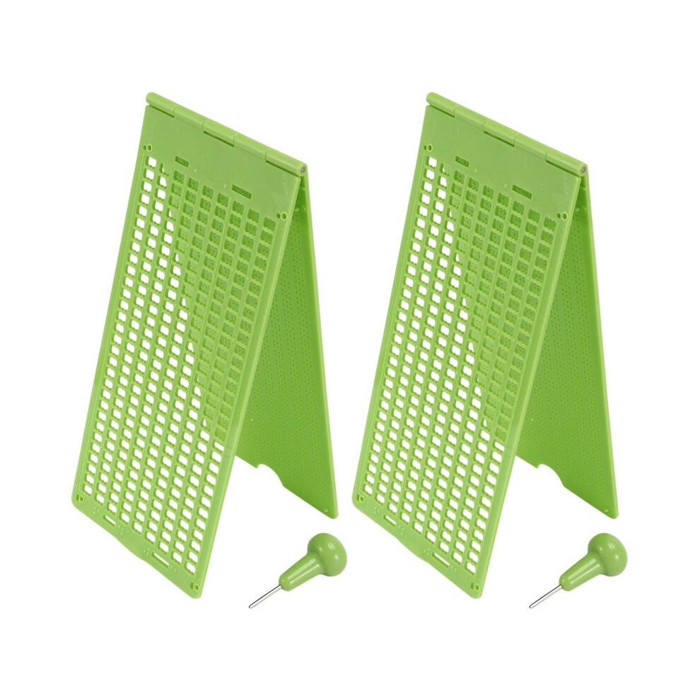 2X 9 Lines 30 Cells Braille Writing Slate and Stylus Plastic Braille Slate Kit for the Blind