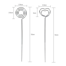 150 x Metal Wires Business Card Holder Memo Photo Picture Paper Note Clip Bracket DIY Home Office Supplies, Round