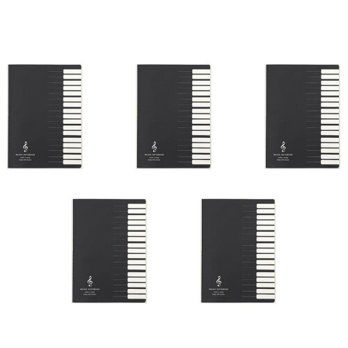 5X Five Lines Music Notes Notebook Music Tab Staff Stave Notebook 1
