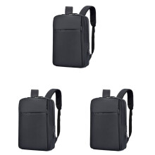 3X Anti-Theft Laptop Backpack Large Capacity Travel Bag Men'S Waterproof Backpack Student School Bag-Black