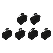 6 Pack Insulated Grocery Bag: Heavy Duty Foldable Shopping Storage Zipper Tote Bag for Hot, Travel, Picnic