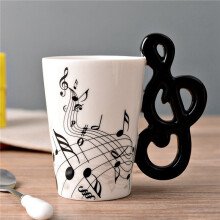 2X Novelty Note Handle Free Spectrum Coffee Milk Tea Cup Personality Mug Unique Musical Instrument Gift Cup