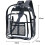 3X Heavy Duty Clear Backpack,Security Transparent School Backpack,See Through Bookbag for Work, Security Check Travel 3