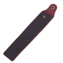 2X Genuine Leather Pen Pouch Holder Single Pencil Bag Pen Case with Snap Button for Rollerball Fountain Ballpoint Pen
