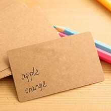 100Pcs Blank Paper Business Cards Word Card with 100Pcs Blank White Cardboard Paper Message Card Business Cards