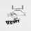Pull Rod Tie Rod Pull Rod Base  for WPL B14 B24 C14 C24 & Pull Rod Base  Axle  Servo Bracket Mount 6
