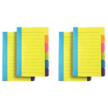 Divisor de Notas Adhesivas Pestañas de Notas Adhesivas, 4X6 Pulgadas, 4 Piezas 120 Notas de índice