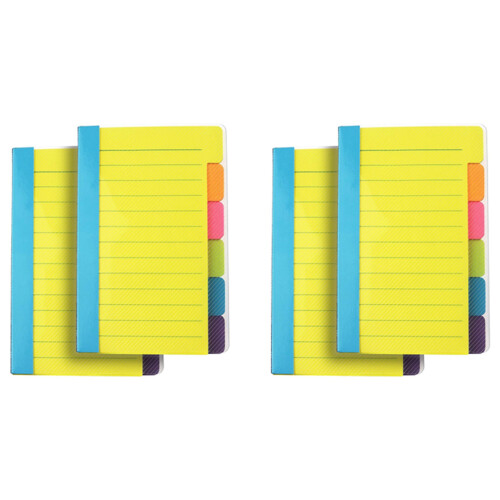 Sticky Notes Divider Sticky Notes Tabs ,Tabbed Self-Stick Lined Bright Colors Notepad, 4X6Inch,4 Pcs 120 Index Notes 1
