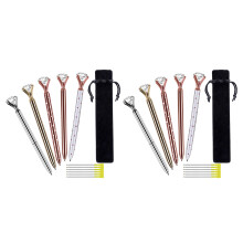 10Pz Penna A Sfera con Diamanti in Cristallo, Penna A Sfera in Metallo Forniture per Ufficio, con 10 Ricariche per Penna A Sfera, 2 Borsa di Velluto