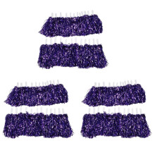 72 Unidades Cheerleading Pom Poms Folha MetáLica Cheer Pom Poms com Alça de PláStico para Adultos Crianças Cheerleaders Festa Roxo