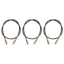 3X Tubo Ad Alta Pressione con Tubo Flessibile nel Nylon Nero con Pompa di Ricarica Pneumatica Pcp da 100 cm Avvolta un Molla