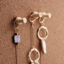 80 Pcs H-Shape Wood Decorative Push Pins & 50 Pcs Push Pins with Wooden Clips Thumbtacks