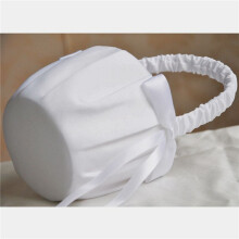 4X Romantic Bowknot White Satin Wedding Ceremony Party Flower Girl Basket
