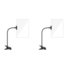 2pcs 5X Magnifying Glass with Clip,6x3.5Inch Magnifier with Clamp Adjustable Flexible Gooseneck,Clip Magnifying Glass