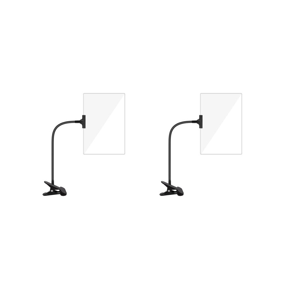 2pcs 5X Magnifying Glass with Clip,6x3.5Inch Magnifier with Clamp Adjustable Flexible Gooseneck,Clip  Magnifying Glass