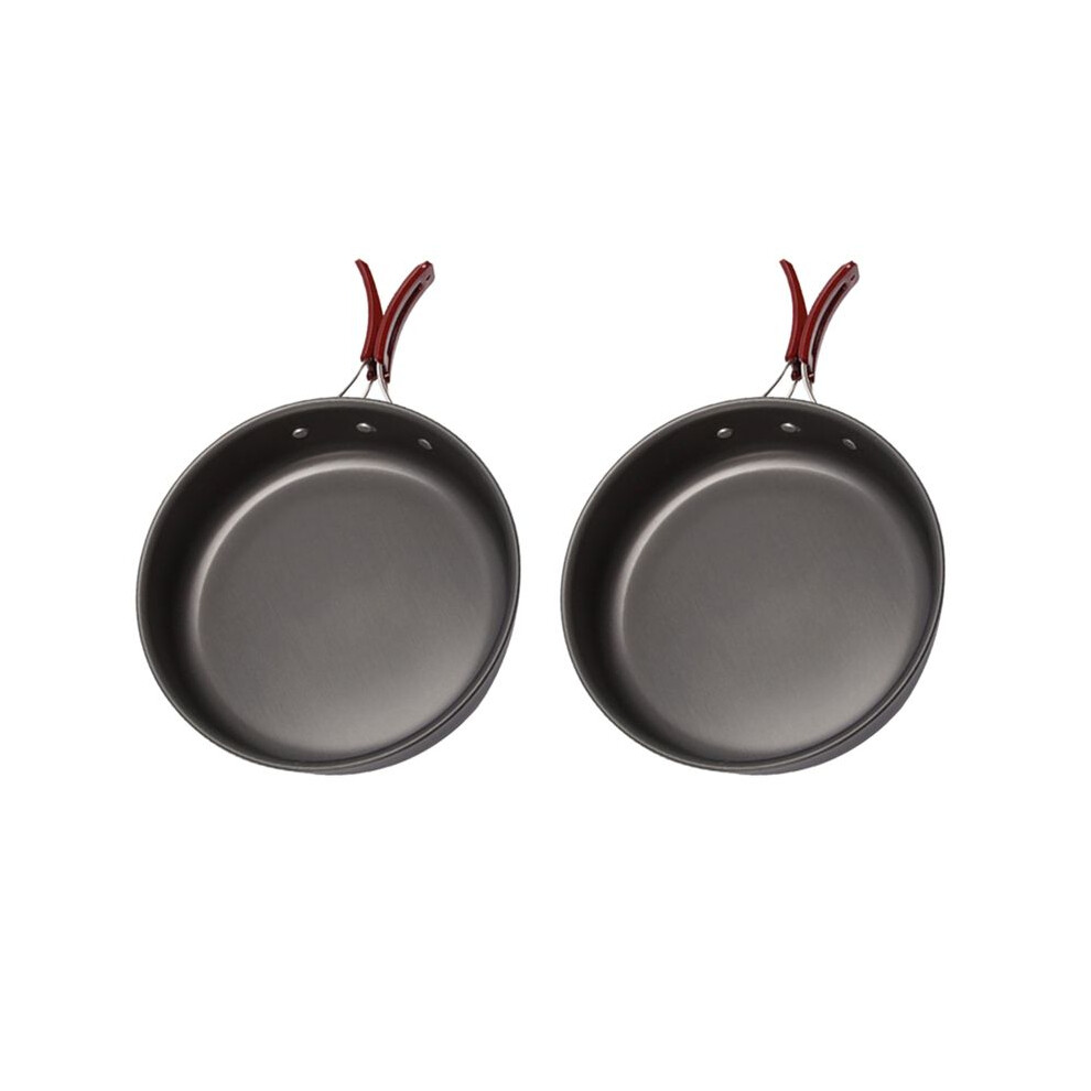 2X Camping Fry Pan Outdoor Camping Portable Non-Stick Cooking Picnic Hiking Cookware Kitchen Utensil Frying Pan 4712214909852