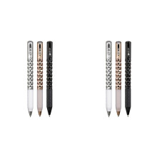 6X Geometrische Metalen Kreukelpen Fidget, Stressverlichtende Metalen Vormverschuivende Schakelpen, 0,5 mm Intrekbare Gelpen, Veelkleurig