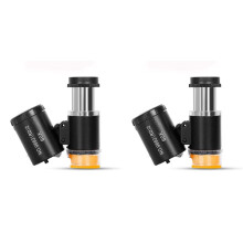 2 Set 60X Pocket Microscope Jewelers Eye Loupe with LED UV Light Portable Magnifying Glass A