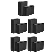 Yoga Blocks 10 Pack,23X15X7.6cm High Density EVA Foam Yoga Block Exercise Bricks,Eco Friendly & ,Black