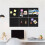 Cork Board Alternative, 12 Pack  Wall Tiles with 100 Pushpins, Black Cork Boards for Walls Cork Board 2