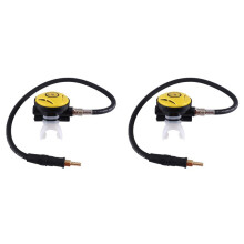 2X Scuba Diving Diver Regulator Diving Snorkel Tube Snorkeling Equipment Redutor de Pressão 2Nd Dive Diving Regulator-Amarelo
