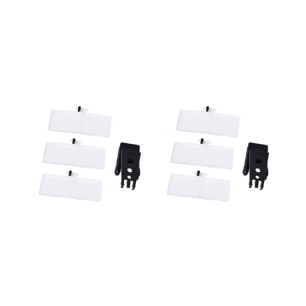 2pcs 1.5X/2.5X/3.5X Magnifying Glass Optical Instruments Folding Clip  Eyeglass Loupe with 6 Acrylic Lens 85x30mm