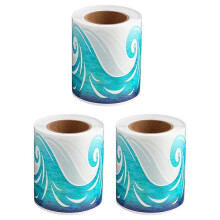 3X Ocean Wave Bulletin Board Border Sticker Classroom Blackboard Bulletin Board Decorative Paper Self-Adhesive