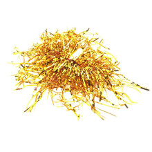 120 Pièces Pom-Pom Girl Pompons Pompons de Joie en Feuille Métallique avec Poignée en Plastique pour Adultes, Enfants, Pom-Pom Girls, Jaune