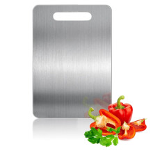 Stainless Steel Cutting Board SUS304 13x9 DualSide Hygienic Surface for Meat Vegetables Kitchen