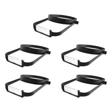 5X Slimline Headband Magnifier with 20 Lenses, Assisted Repair of -Mounted Reading Magnifying Glass