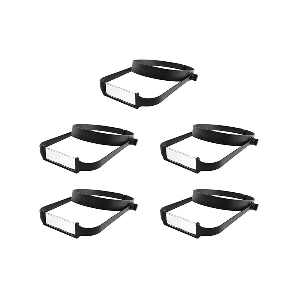 5X Slimline Headband Magnifier With 20 Lenses, Assisted Repair Of -Mounted Reading Magnifying Glass 6032651123702