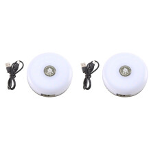 2X LED-Camping-Lichter, USB Wiederaufladbar, Buntes Warmes Licht, 2 in 1, 10 M Lichterkette, Maßband, Ambiente, Camping-Zeltlicht