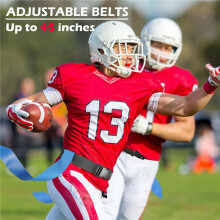 Flag Football Belts, 42 Player Adjustable Flag Football Set for Sports Training Competition
