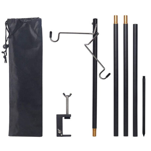 Detachable Camping Lantern Lamp Bracket Mount Portable Storage Hook Tent Table Hanging Light Holder Fixing Stand Set