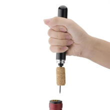 4X Luftpumpen-Weinflaschenöffner-Stift, Tragbarer Korkenzieher Aus Kunststoff, Sicherer Pneumatischer Weinflaschenöffner, Nadel, Rot + Schwarz