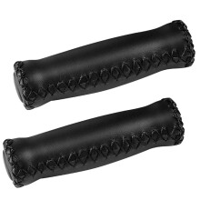 Handgrepen voor Fietsen, met de Hand Gestikte Retro Fietsgrepen, voor de Meeste 22,2 Mm (7/8 Inch) Fietssturen, Zwart