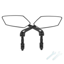 Mountain Bike Rearview Mirror HD Flat 360 Degree Adjustable Handlebar Mirror Folding Bicycle Riding Accessories