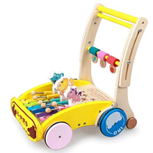 Silicone Oral Brush Baby Walker Car with Music Food Grade Multifunction Folding 718 Months