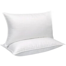 Queen Size Down Alternative Pillows Set of 2, Luxury Soft Hotel Style with Breathable Cotton Cover