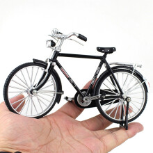 1:10 Legierung Modell Fahrrad Druckguss Metall Finger Mountainbike Retro Fahrrad Erwachsene SammlerstüCk Kinder Spielzeug, Style 2 Schwarz